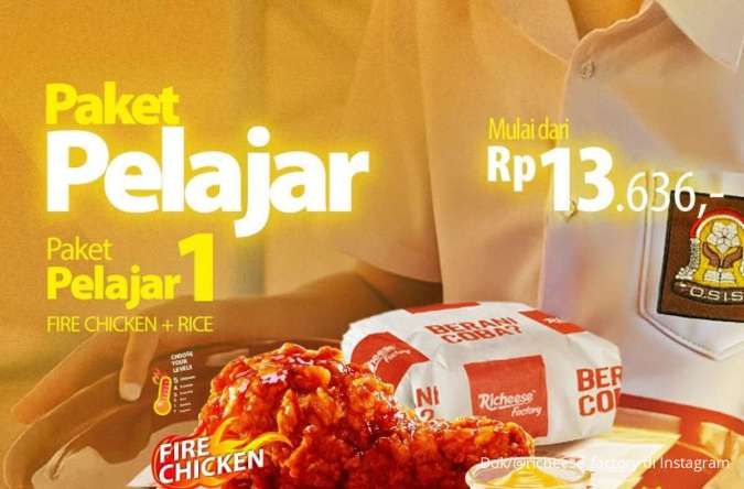 Promo Richeese Paket Pelajar di Tahun 2025, 2 Pilihan Menu Mulai Rp 13.000-an Saja