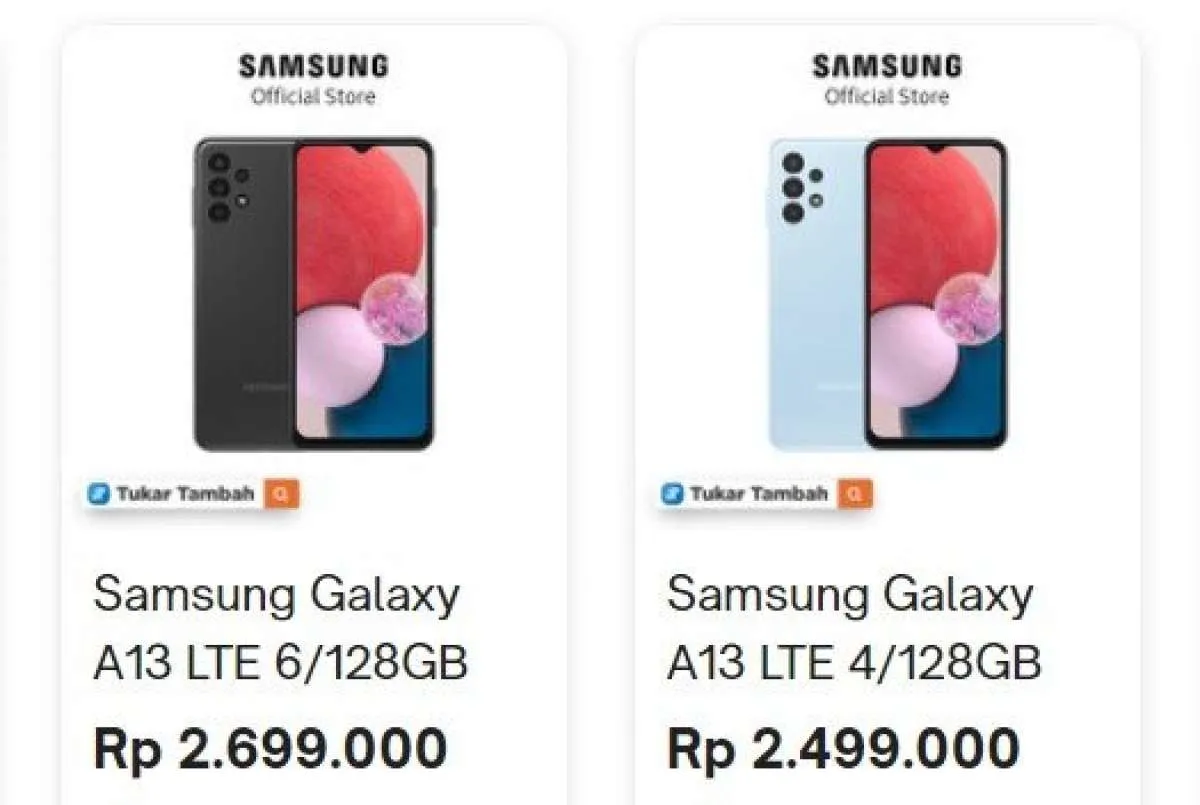 Harga HP Samsung A13 hanya Rp 2 Jutaan, Cek Spesifikasinya