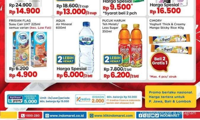 Promo Indomaret 22-28 Agustus 2024, Aqua Harga Spesial dan Pucuk Harum 2 Lebih Hemat