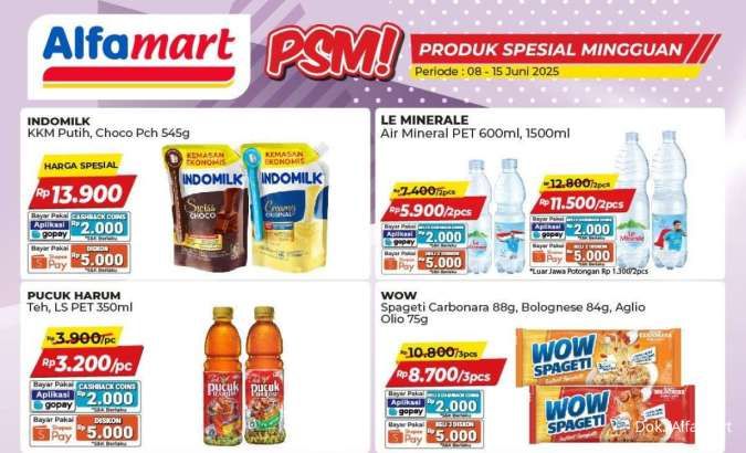 Promo PSM Alfamart Periode 8-15 Juni 2025, WOW Spageti Beli 3 Cuma Rp 8.700