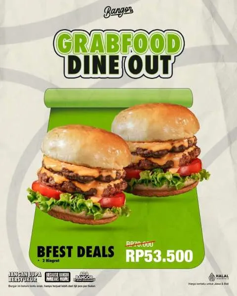Promo Burger Bangor GrabFood Dine Out