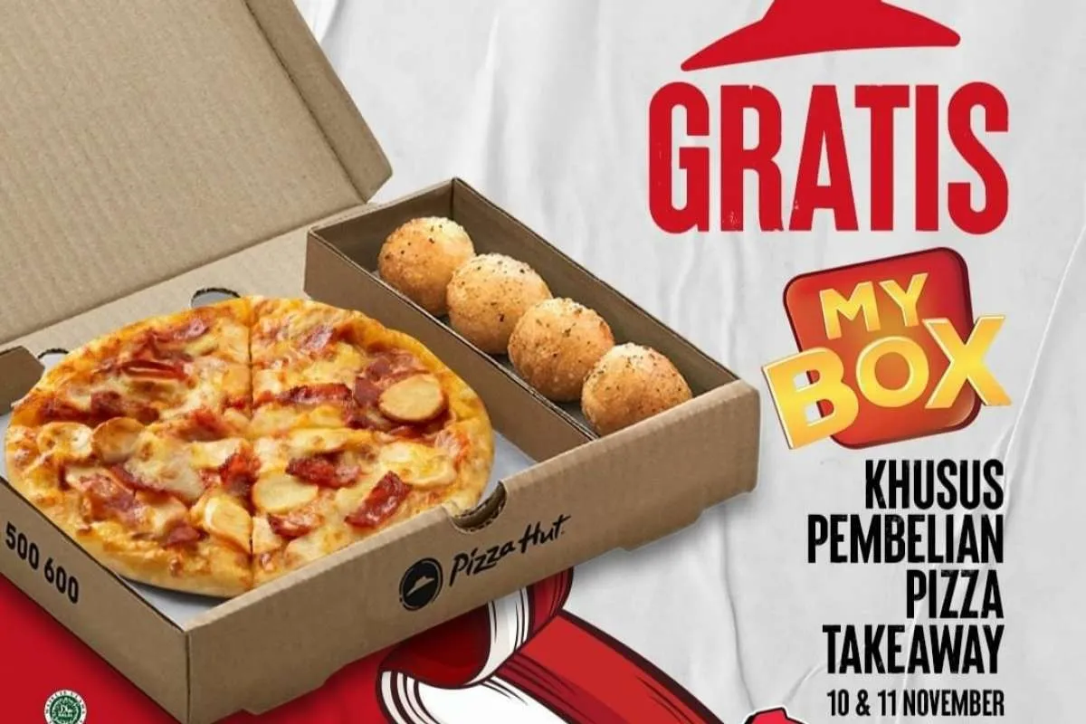 Promo 11.11 Pizza Hut! Beli Pizza Regular atau Large Dapat Gratis My Box 2 Menu