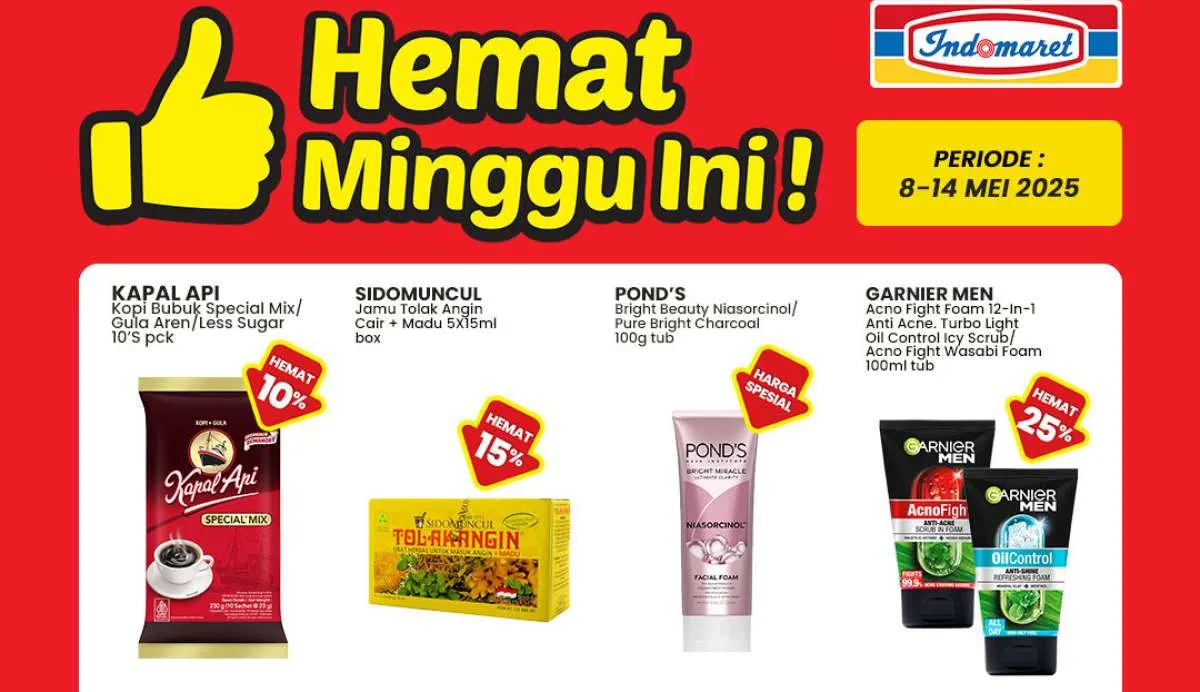 Promo Indomaret Weekend Terbaru Mei 2025, Pond's dan Garnier Men Hemat Minggu Ini