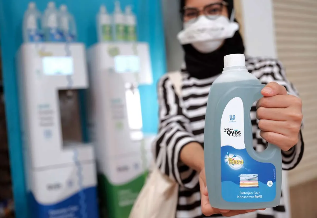 Unilever dan QYOS Hadirkan Refill Station, Alternatif Belanja Minim Plastik