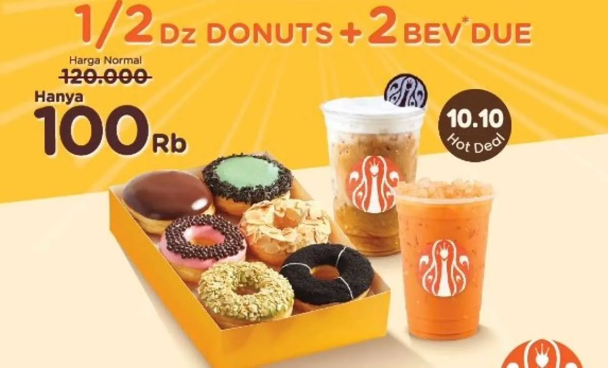 Promo J.CO 10.10 Mulai 10-11 Oktober 2024, 3 Pilihan Paket Seru Rp 100.000-an Saja