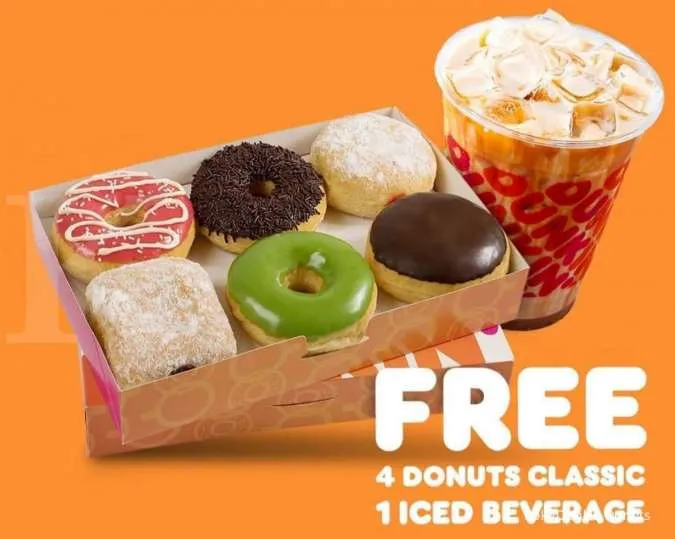 Promo Dunkin Donuts Tiap Kamis: Beli 8 Gratis 4 Donuts & 1 Minuman