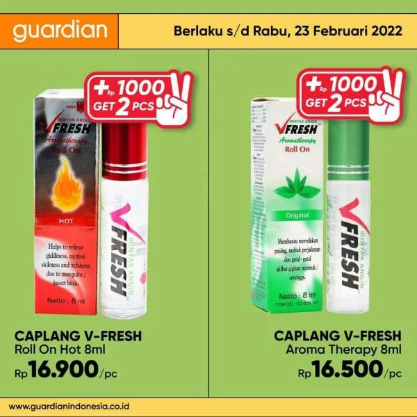 Promo Guardian +1000 Get 2 Pcs Periode 17-23 Februari 2022