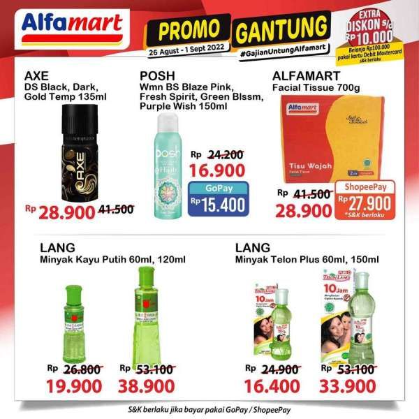 Promo Alfamart Gantung Terbaru Mulai 26 Agustus-1 September 2022