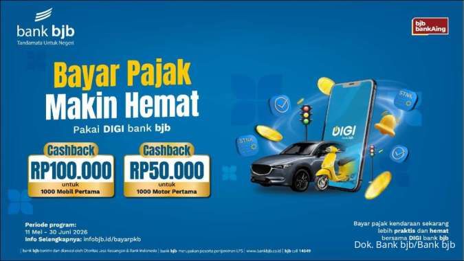 bank bjb Hadirkan Promo Cashback Bayar Pajak Kendaraan Lewat DIGI bank bjb