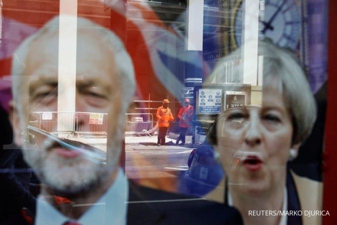 Exit poll Inggris: May gagal raup suara mayoritas
