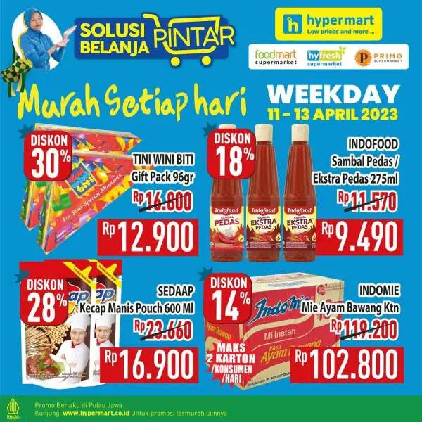 Promo Hypermart Hyper Diskon Weekday Periode 11-13 April 2023