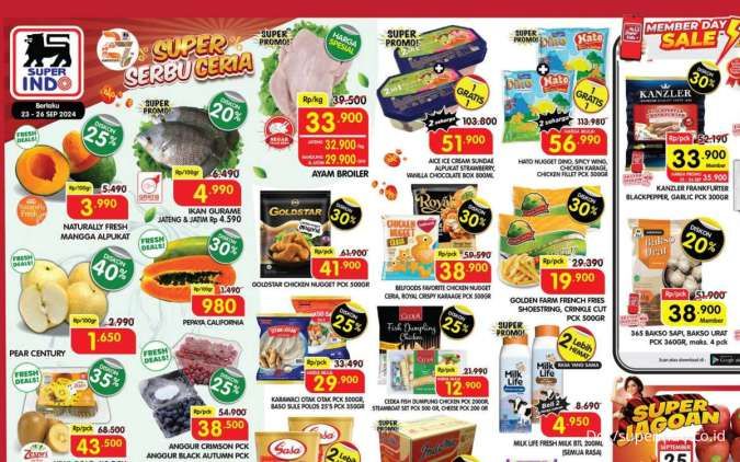 Katalog Promo Superindo Weekday Diskon hingga 45% Periode 23-26 September 2024