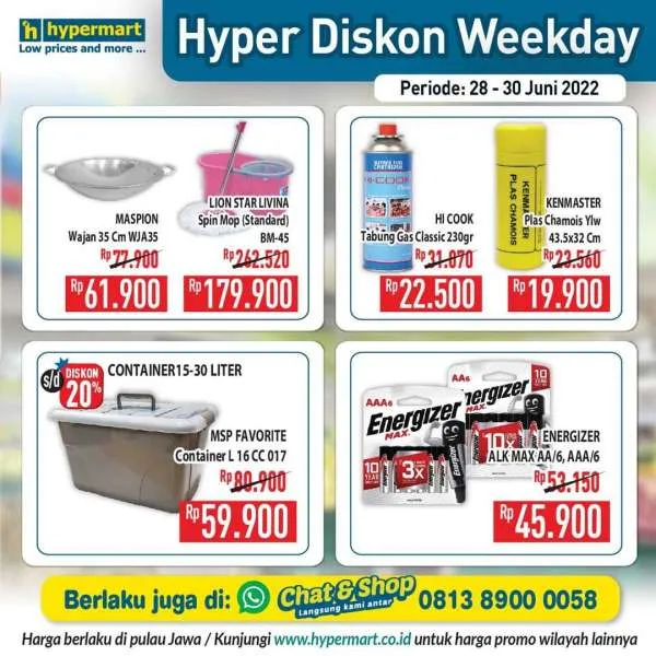 Promo Hypermart Hyper Diskon Weekday Periode 28-30 Juni 2022