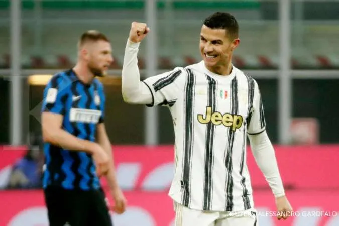 Pemain Juventus, Cristiano Ronaldo menjadi top skor Euro 2020