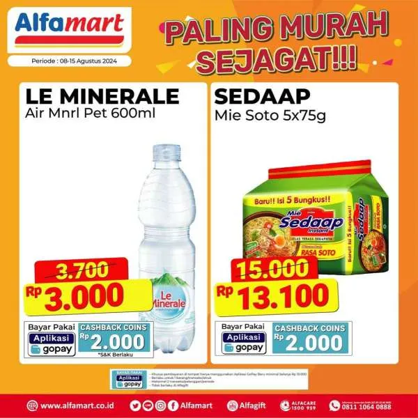 Promo Alfamart Paling Murah Sejagat Periode 1-15 Agustus 2024