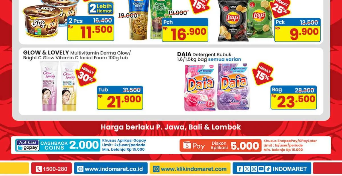 Promo Indomaret Murah 21-27 Agustus 2025, Deterjen Daia Diskon 15%