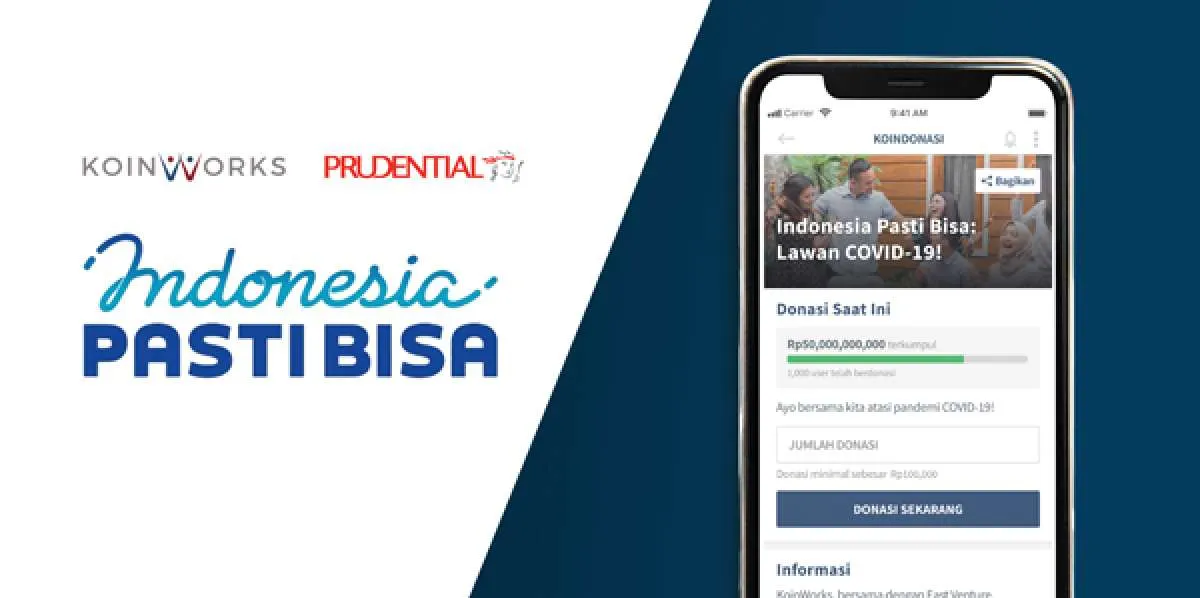 Gelar donasi untuk corona, Koinworks gandeng Prudential beri asuransi bagi donatur