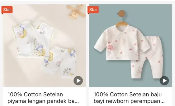 Baju bayi boskoton