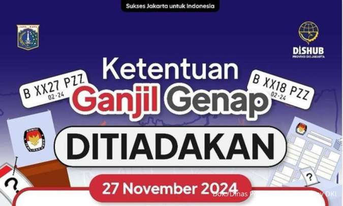 Cek Aturan Ganjil Genap Jakarta Hari Pelaksanaan Pilkada (27 November 2024)