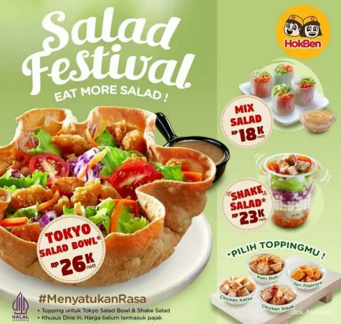 Menu terbaru Hokben Salad Festival 