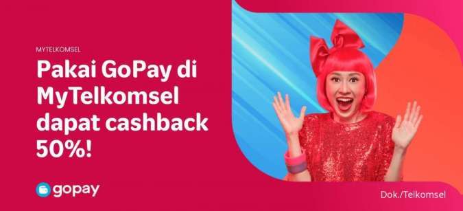 Promo Telkomsel Maret 2022, Beli Pulsa Pakai GoPay Dapat Cashback 50%