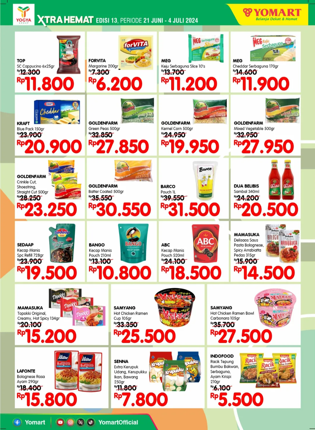 Promo Yomart Xtra Hemat edisi 13 yang berlangsung di tanggal 21 Juni – 4 Juli 2024