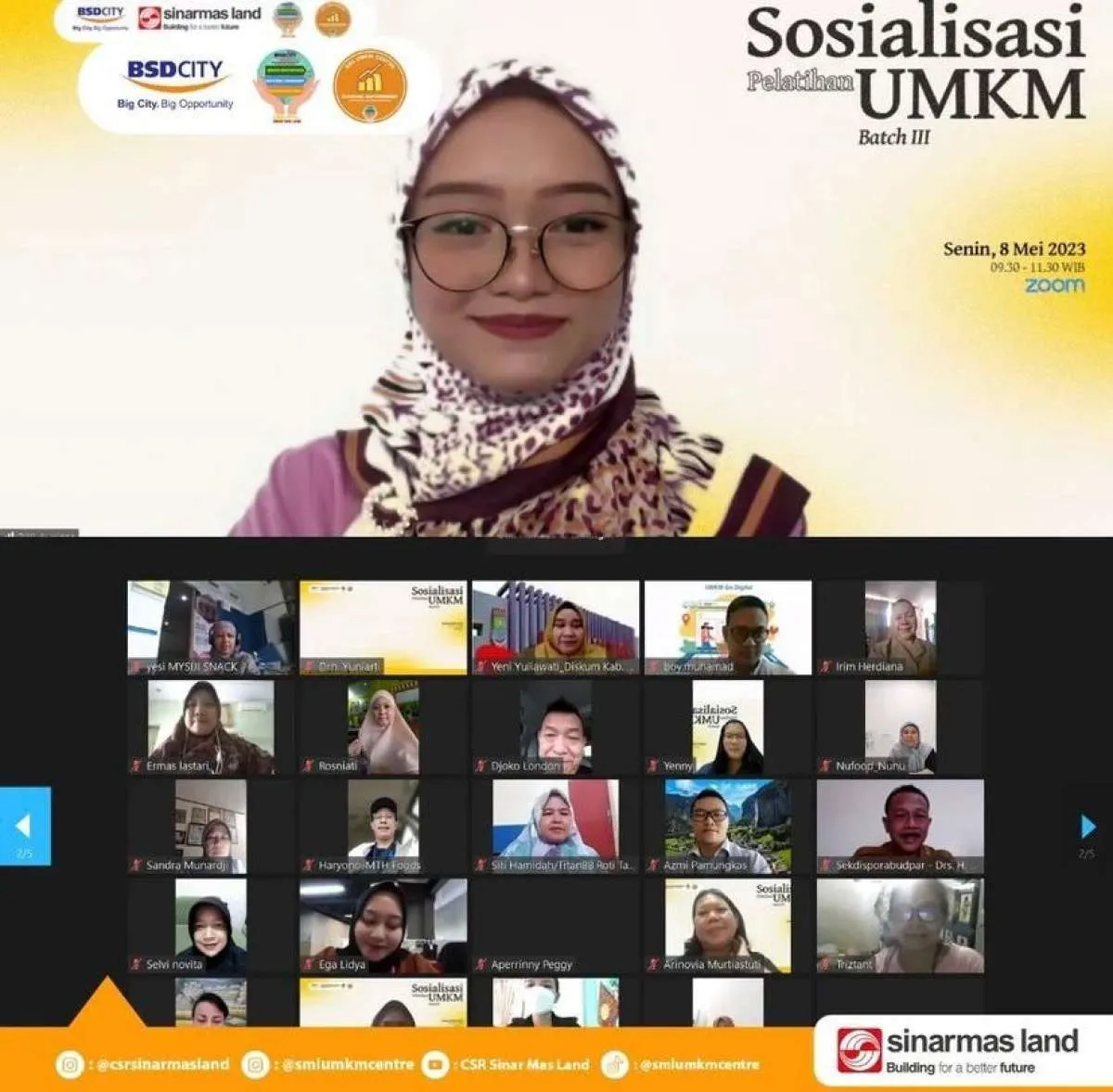 Dorong Pertumbuhan Ekonomi Kerakyatan, Sinar Mas Land Gelar Pelatihan UMKM Batch ke-3