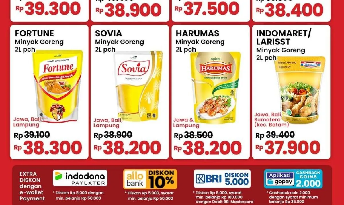 Promo Minyak Goreng di Indomaret Hari Ini 5 Februari 2025, Diskon Rp 5.000 dengan BRI