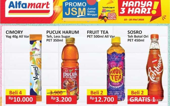 Promo JSM Alfamart Terbaru Mei 2025, Teh Botol Sosro dan Es Krim Beli 2 Gratis 1