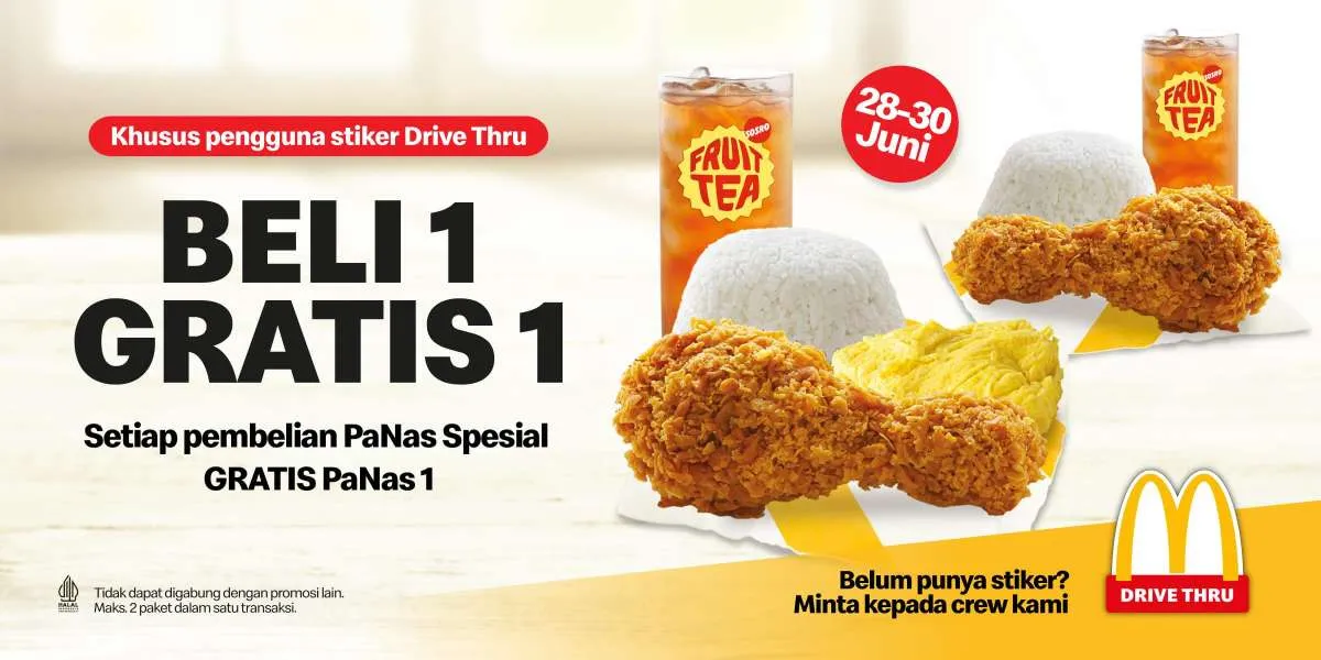 Promo McD Baru 28-30 Juni 2024, Beli PaNas Spesial Gratis PaNas 1 via Drive Thru