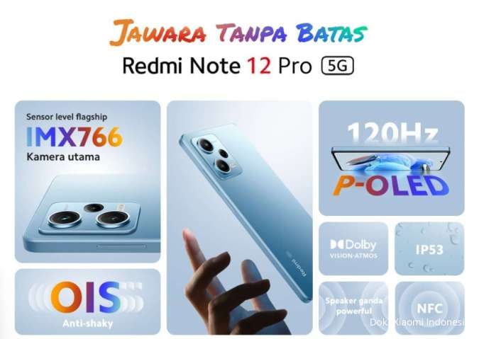 Harga HP Redmi Note 12 Pro 5G Resmi Dibanderol Rp 4,6 Juta, Yuk Intip Spesifikasinya