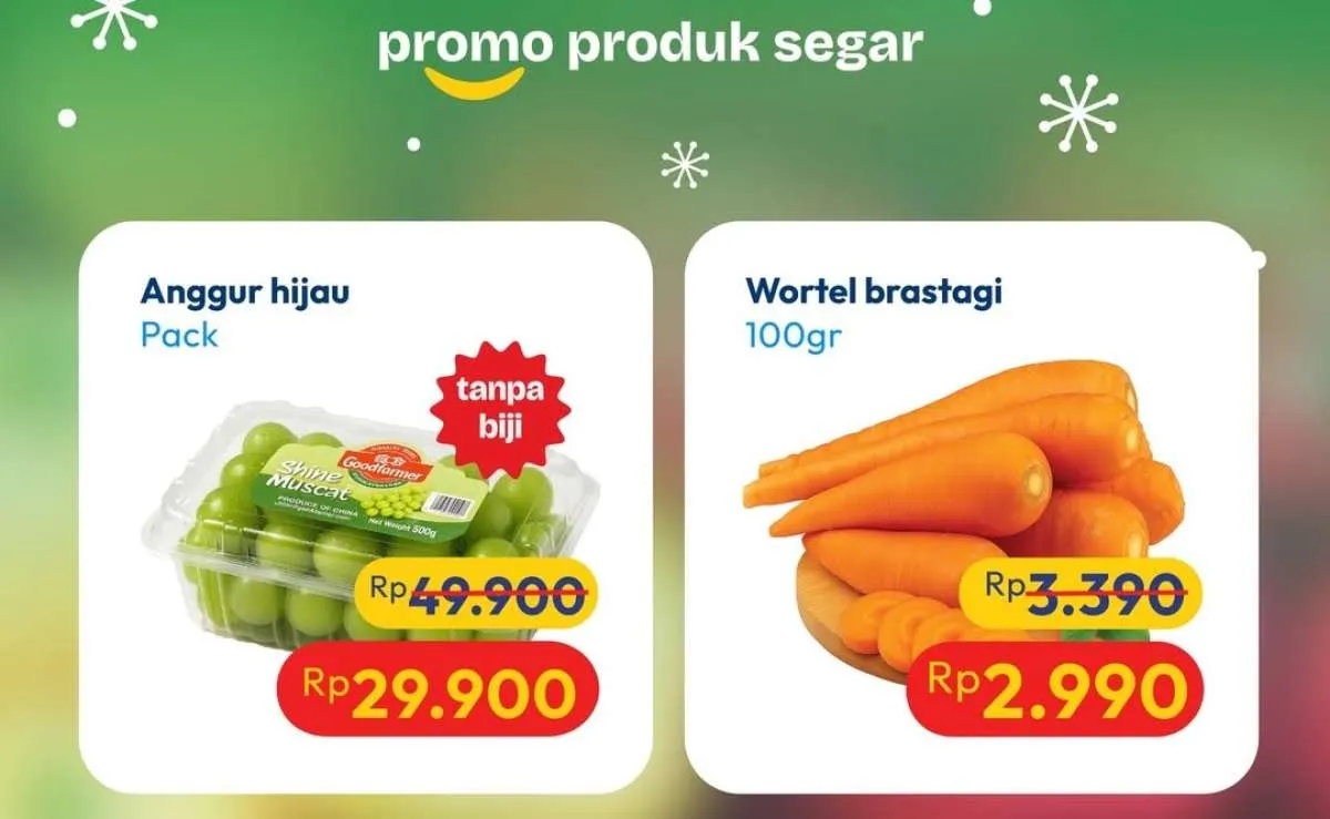 Promo JSM Hypermart 12-15 Desember 2025, Anggur Hijau Tanpa Biji Diskon Rp 20.000