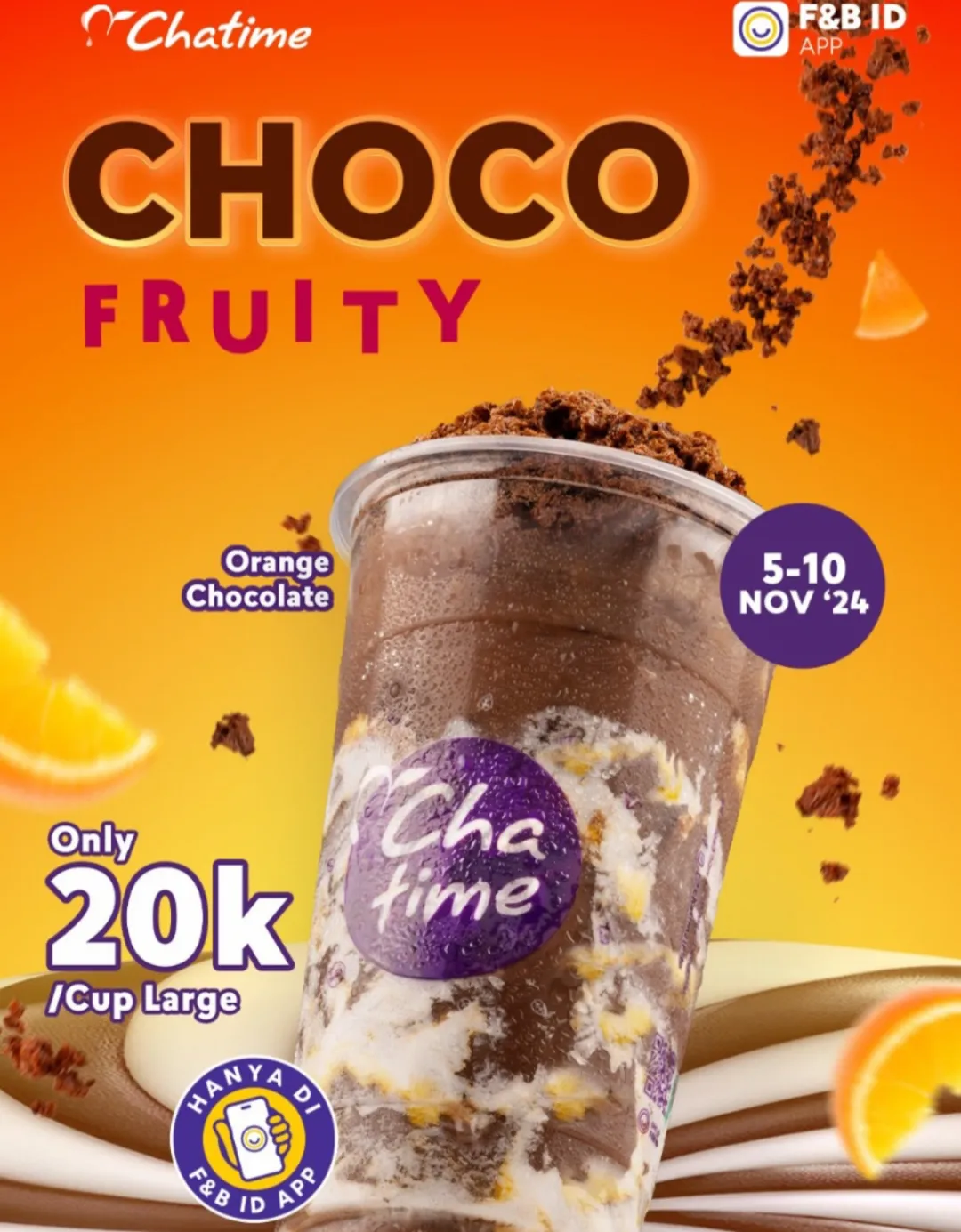 Promo Chatime menu baru Choco Fruity Series