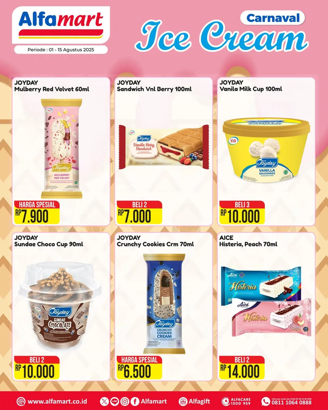 Promo Alfamart Carnaval Ice Cream Periode 1-15 Agustus 2025