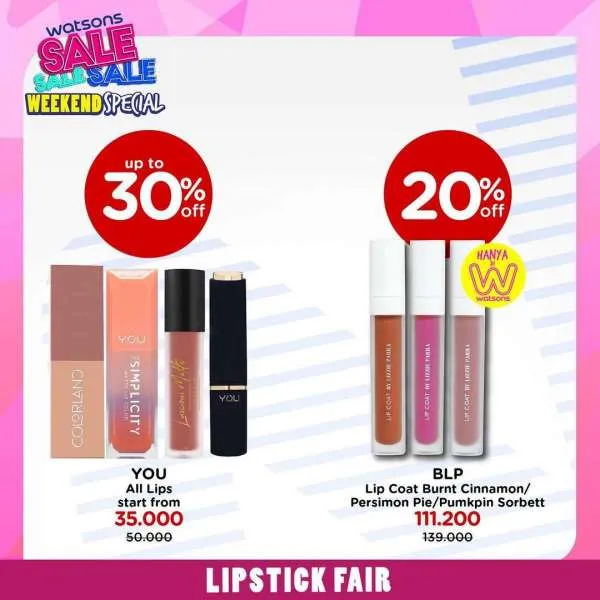 Promo Watsons Weekend Special Periode 7-10 April 2022