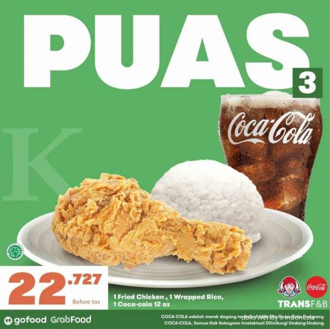 Promo Wendy’s Agustus 2021, Promo PUAS Paket Ayam-Burger Mulai Rp 22.727 Saja