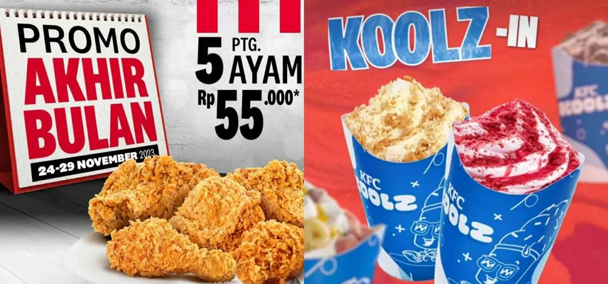 Promo KFC 5 Ayam Cuma Rp 55.000, Berlaku sampai 29 November 2023