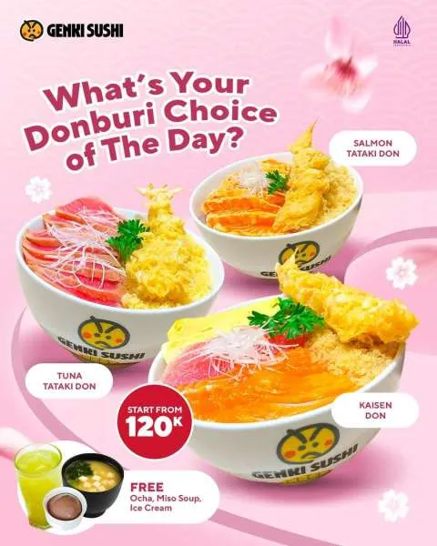 Promo Genki Sushi Donburi Paket Hemat