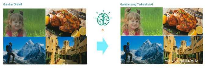 (Gambar 3: Koreksi foto otomatis dari teknologi AI pada Fujifilm Revoria PressTM PC 1120)