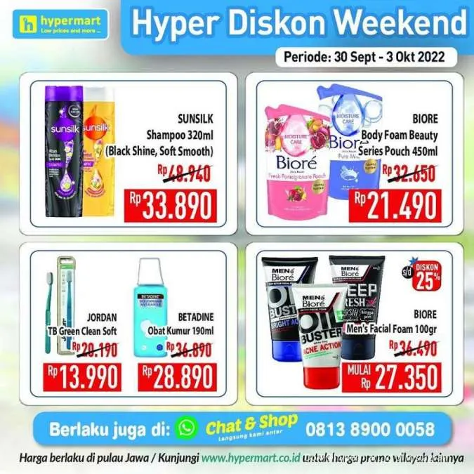 Katalog Promo Hypermart Hyper Diskon Weekend Periode 30 September-3 Oktober 2022