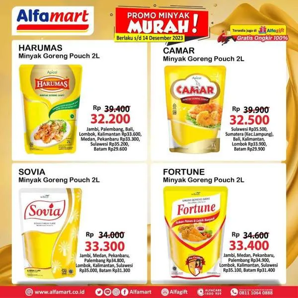 Promo Minyak Murah Alfamart Periode s/d 14 Desember 2023