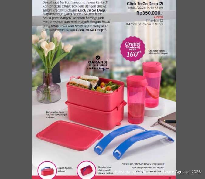 Katalog Promo Tupperware Agustus 2023, Harga Hemat Beli Produk Kotak Makan Siang
