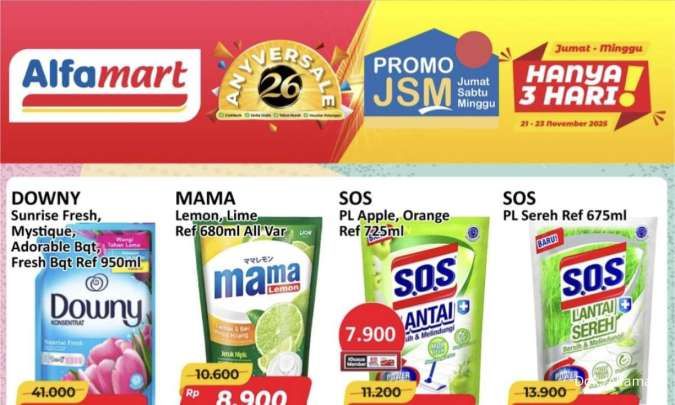 Katalog Promo JSM Alfamart Periode 21-23 November 2025, Downy Diskon Rp 11.100