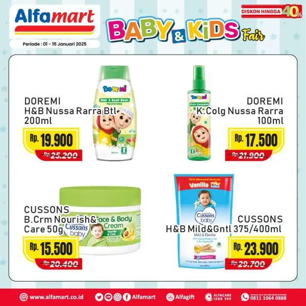 Promo Alfamart Baby & Kids Fair Diskon s/d 40% Periode 1-15 Januari 2025