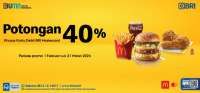 Promo McD Diskon 40% Pakai Debit BRI via McDelivery, Periode hingga 31 Maret 2024