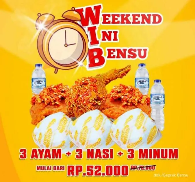 Promo Geprek Bensu Weekend 10-12 Juni 2022