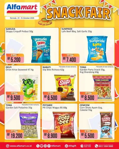 Promo Alfamart Snack Fair Periode 1-15 Oktober 2025