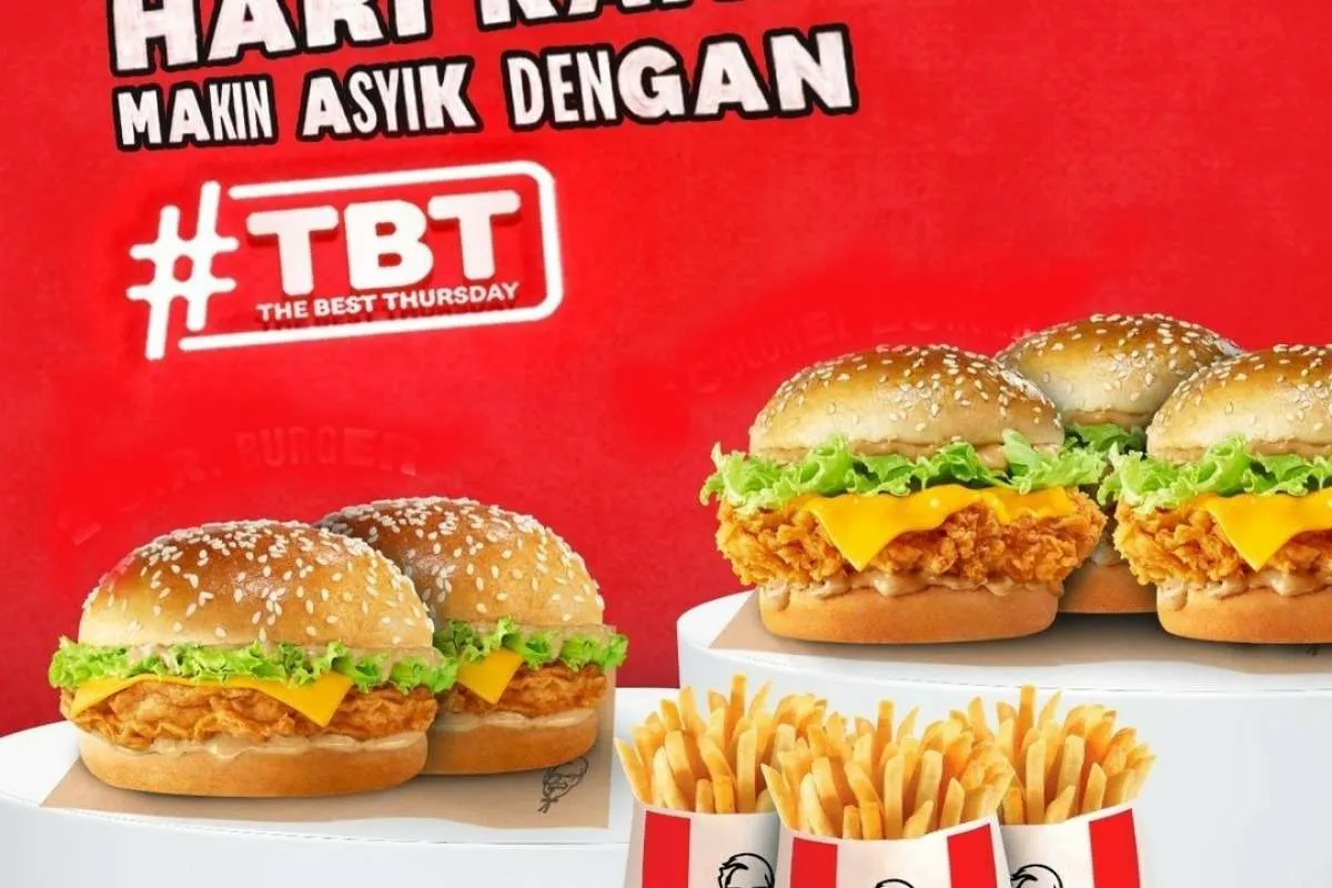 Promo KFC 23 Juni 2022, Paket The Best Thursday 2 dan 5 622 dari Ayam Hingga Burger