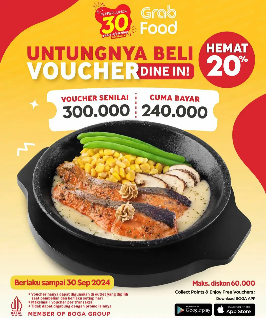 Promo Pepper Lunch Voucher Dine In GrabFood