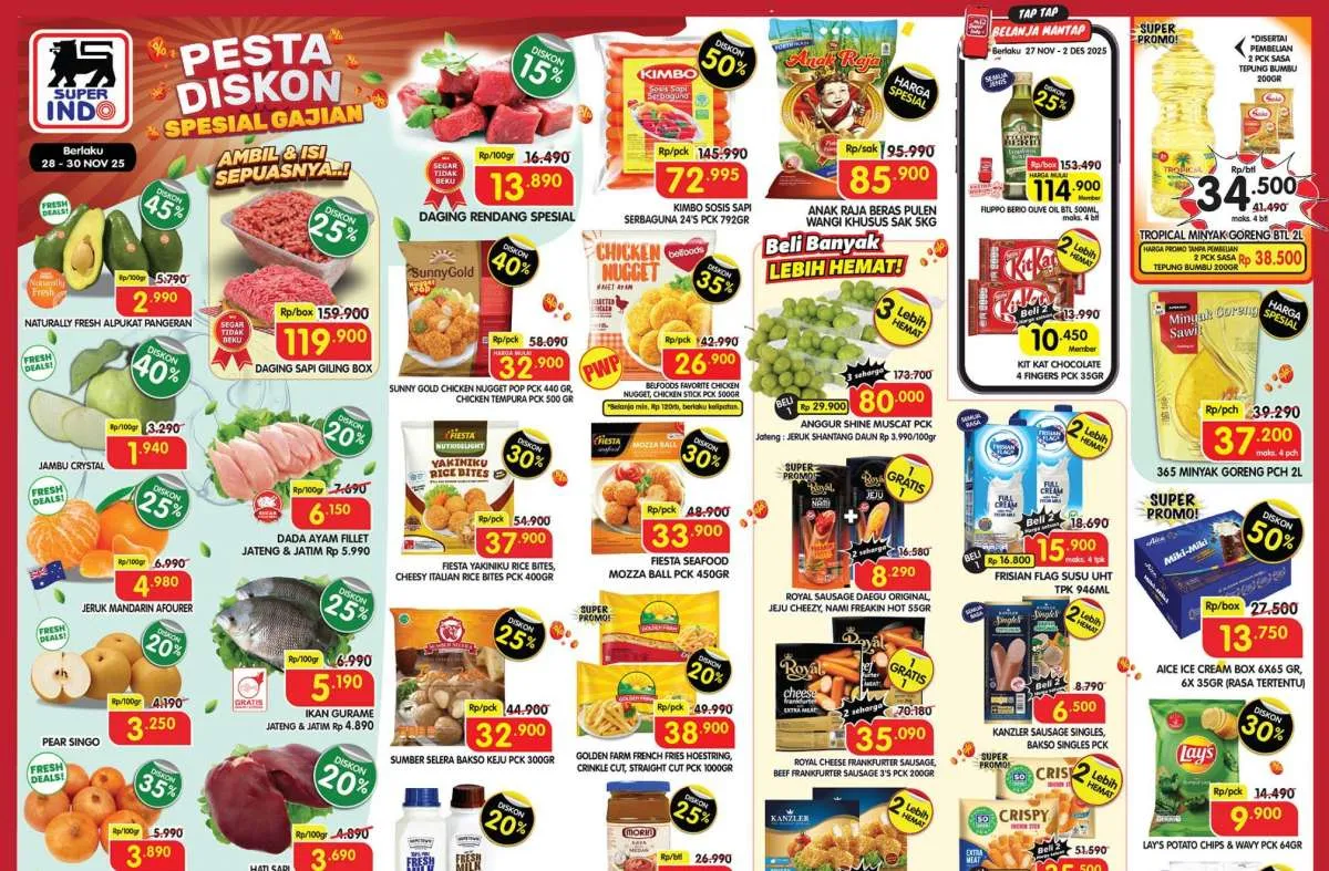 Promo JSM Superindo Gajian 28-30 November 2025, Diskon Akhir Bulan!